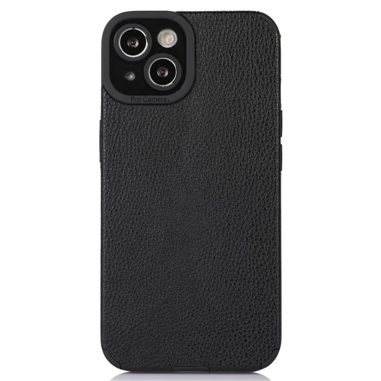 For iPhone 13 Case Anti-Scratch PU Leather + TPU Phone Back Cover