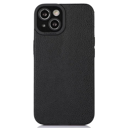 For iPhone 13 Case Anti-Scratch PU Leather + TPU Phone Back Cover