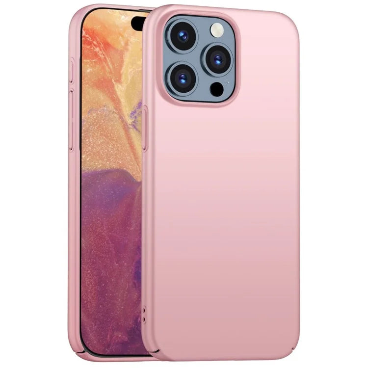 For iPhone 15 Pro Max PC Phone Case Anti-scratch Phone Cover Solid Color Shell