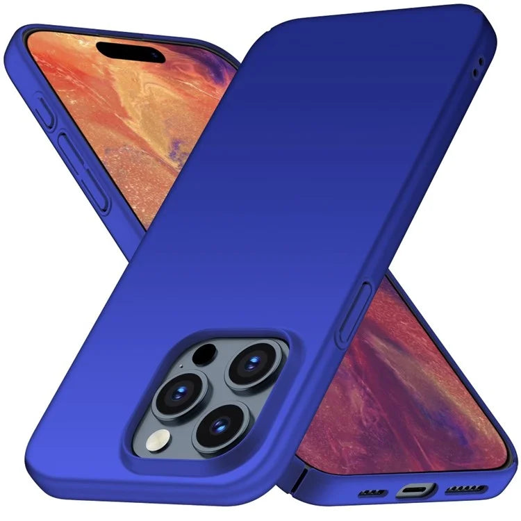 For iPhone 15 Pro Max PC Phone Case Anti-scratch Phone Cover Solid Color Shell