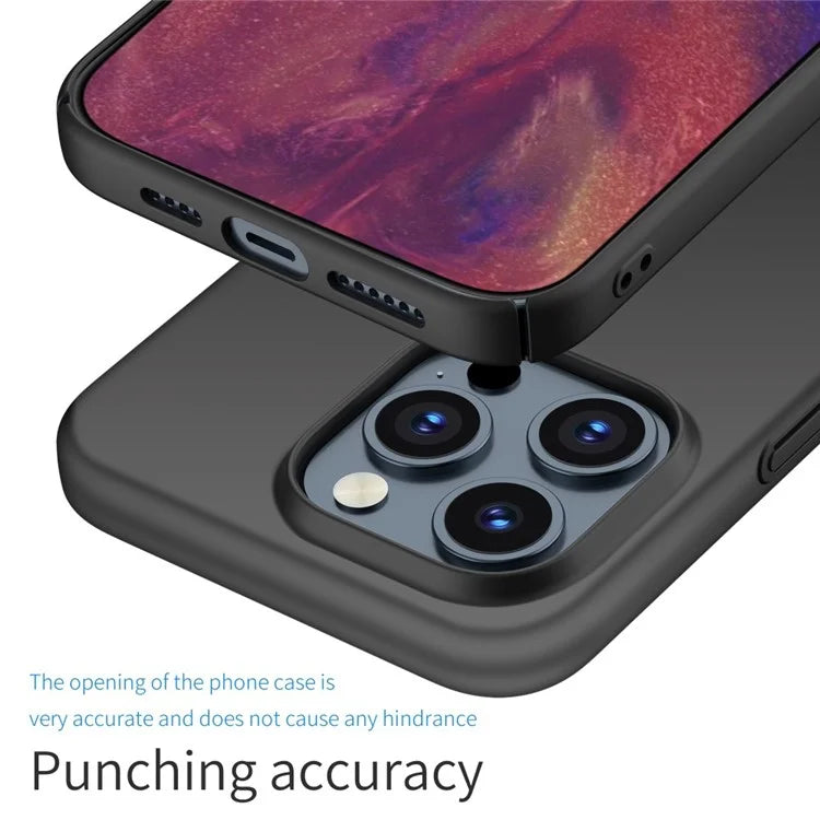 For iPhone 15 Pro Max PC Phone Case Anti-scratch Phone Cover Solid Color Shell