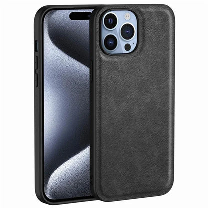 For iPhone 15 Pro Cell Phone Cover Retro PU Leather+TPU+PC Cell Phone Case