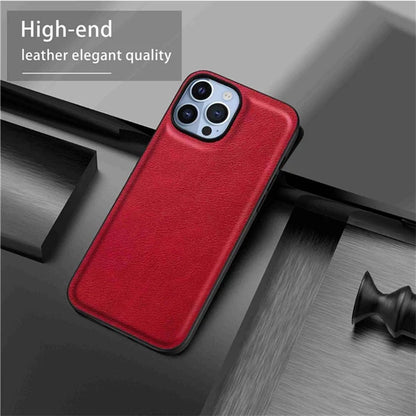 Phone Cover for iPhone 15 Pro Max Case PU Leather Coated TPU+PC Smartphone Shell
