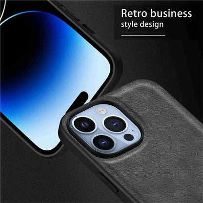 Phone Cover for iPhone 15 Pro Max Case PU Leather Coated TPU+PC Smartphone Shell