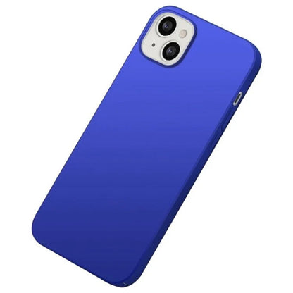 For iPhone 15 Plus Shockproof PC Case Solid Color Cell Phone Cover Shell