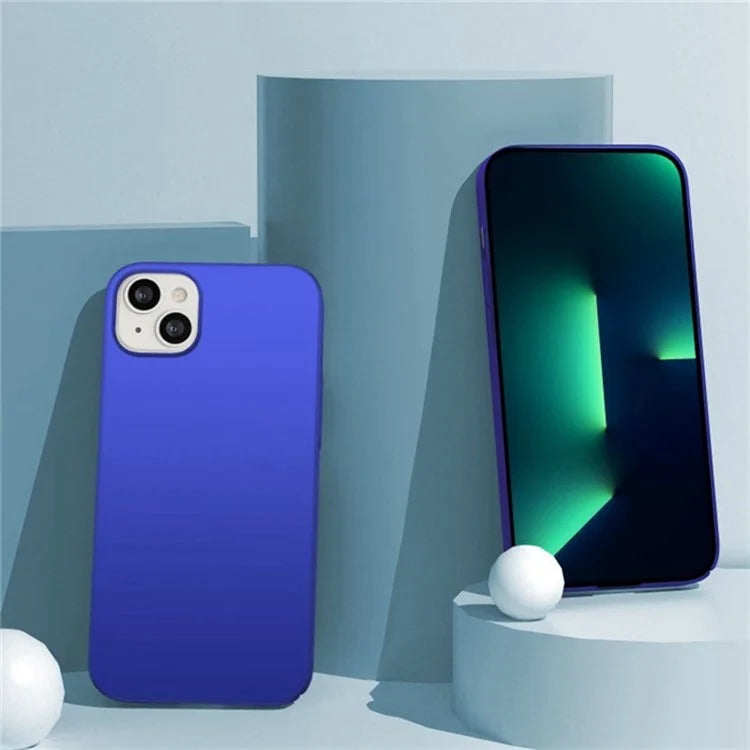 For iPhone 15 Plus Shockproof PC Case Solid Color Cell Phone Cover Shell