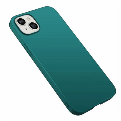 For iPhone 15 Plus Shockproof PC Case Solid Color Cell Phone Cover Shell