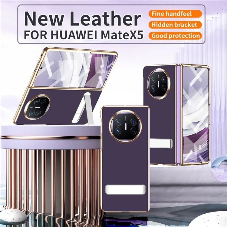 Slim PC Phone Cover for Huawei Mate X5 Case Anti-Drop Protective Case with Kickstand