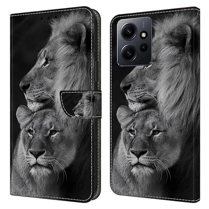 For Xiaomi Redmi Note 12 4G Case Shockproof Phone Case Leather Flip Wallet Cover