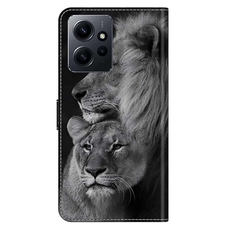 For Xiaomi Redmi Note 12 4G Case Shockproof Phone Case Leather Flip Wallet Cover
