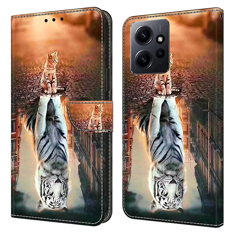 For Xiaomi Redmi Note 12 4G Case Shockproof Phone Case Leather Flip Wallet Cover
