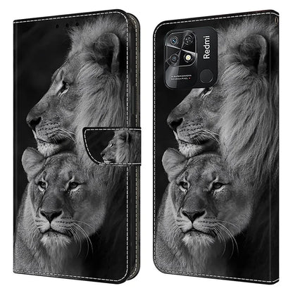 Pattern Printing Leather Case for Xiaomi Redmi 10C 4G Case Anti-Drop Wallet Phone Case