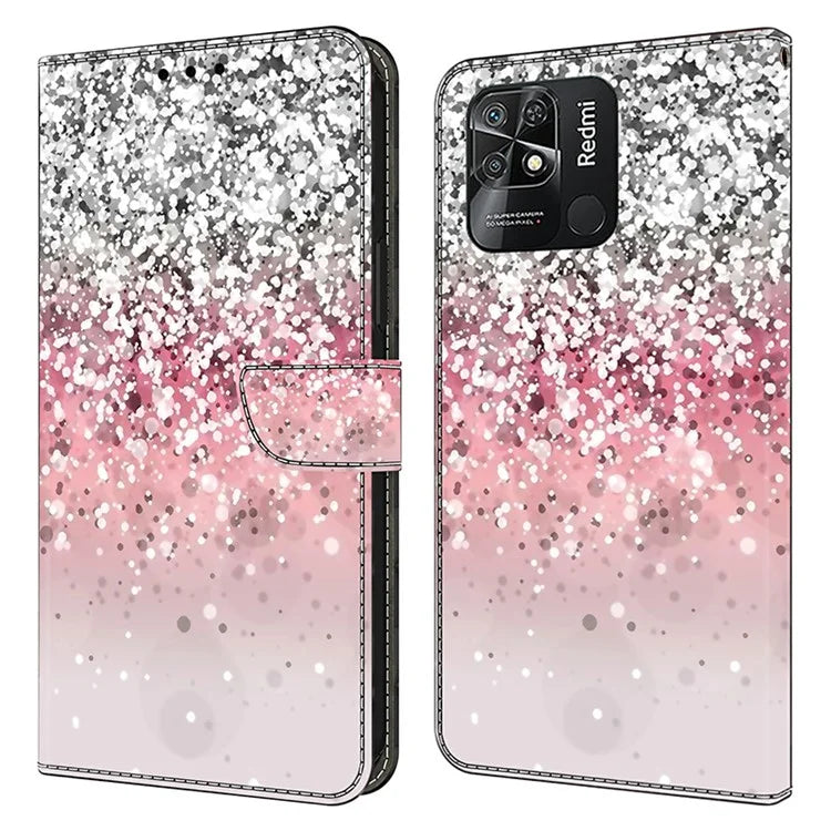 Pattern Printing Leather Case for Xiaomi Redmi 10C 4G Case Anti-Drop Wallet Phone Case