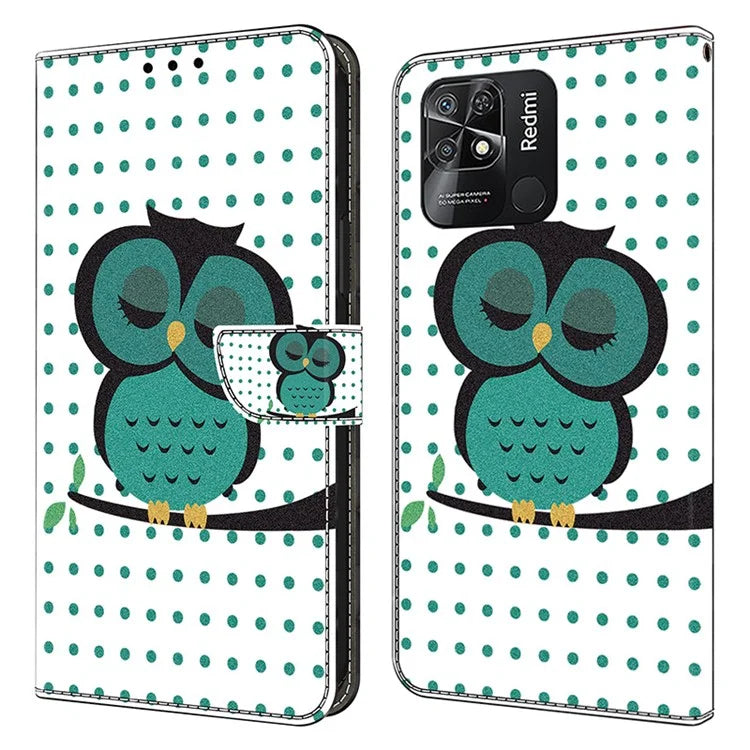 Pattern Printing Leather Case for Xiaomi Redmi 10C 4G Case Anti-Drop Wallet Phone Case