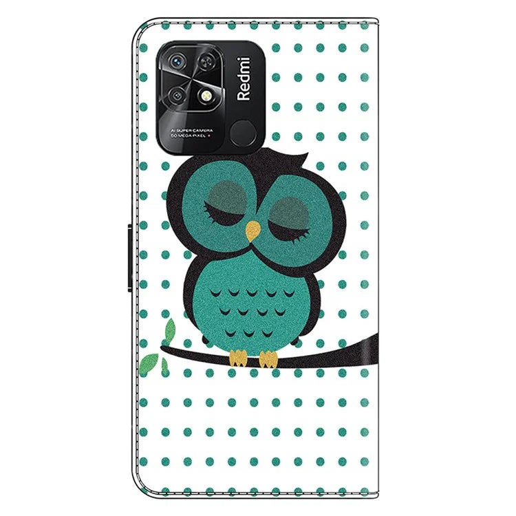 Pattern Printing Leather Case for Xiaomi Redmi 10C 4G Case Anti-Drop Wallet Phone Case