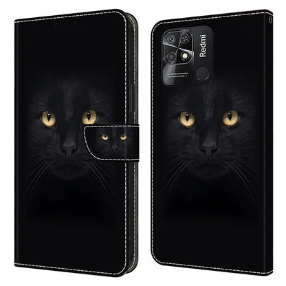 Pattern Printing Leather Case for Xiaomi Redmi 10C 4G Case Anti-Drop Wallet Phone Case