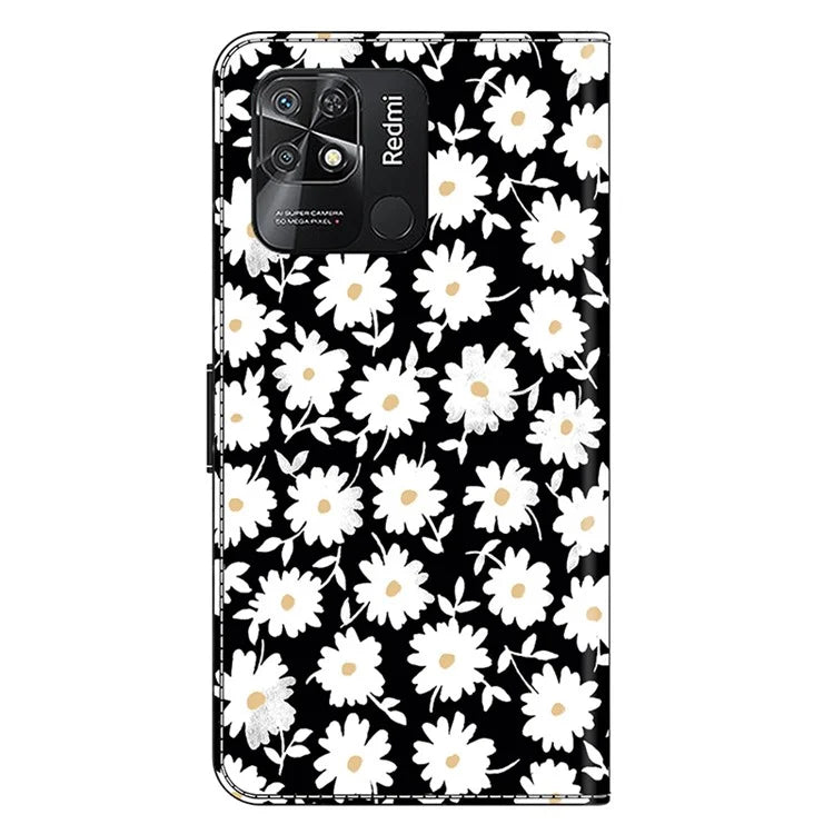 Pattern Printing Leather Case for Xiaomi Redmi 10C 4G Case Anti-Drop Wallet Phone Case