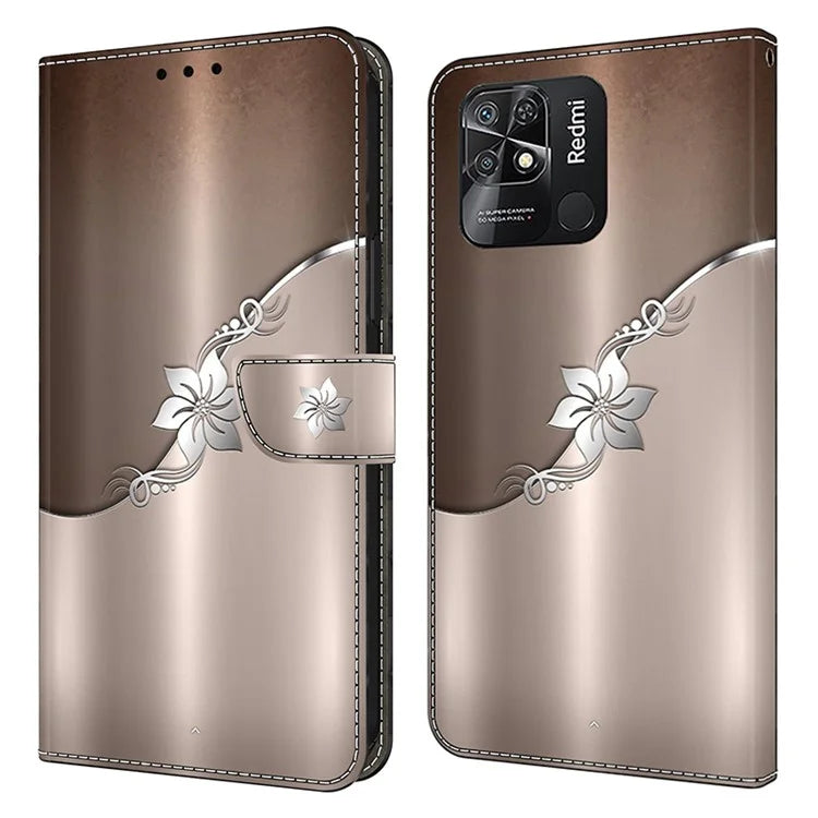 Pattern Printing Leather Case for Xiaomi Redmi 10C 4G Case Anti-Drop Wallet Phone Case