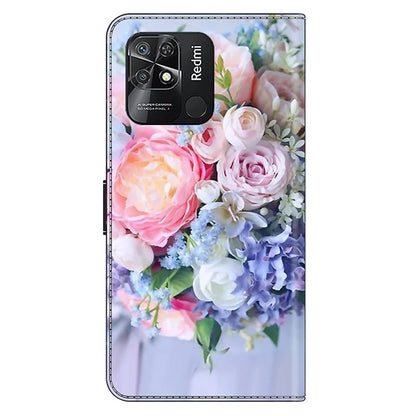 Pattern Printing Leather Case for Xiaomi Redmi 10C 4G Case Anti-Drop Wallet Phone Case