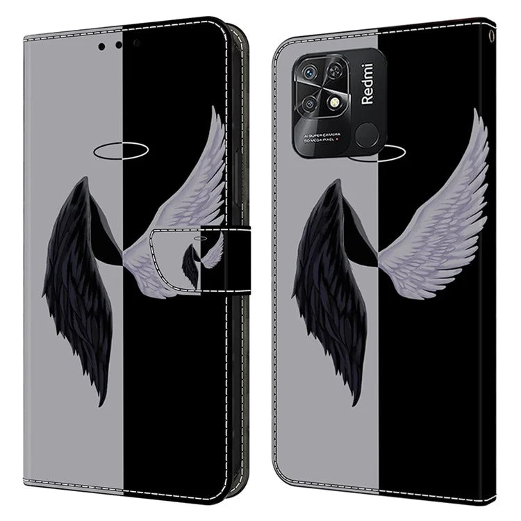 Pattern Printing Leather Case for Xiaomi Redmi 10C 4G Case Anti-Drop Wallet Phone Case
