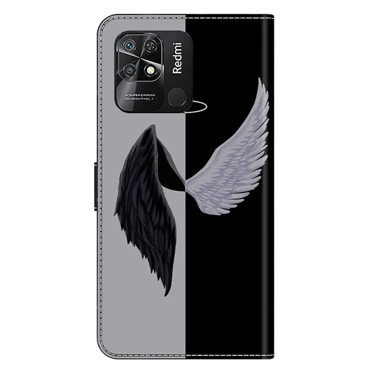 Pattern Printing Leather Case for Xiaomi Redmi 10C 4G Case Anti-Drop Wallet Phone Case