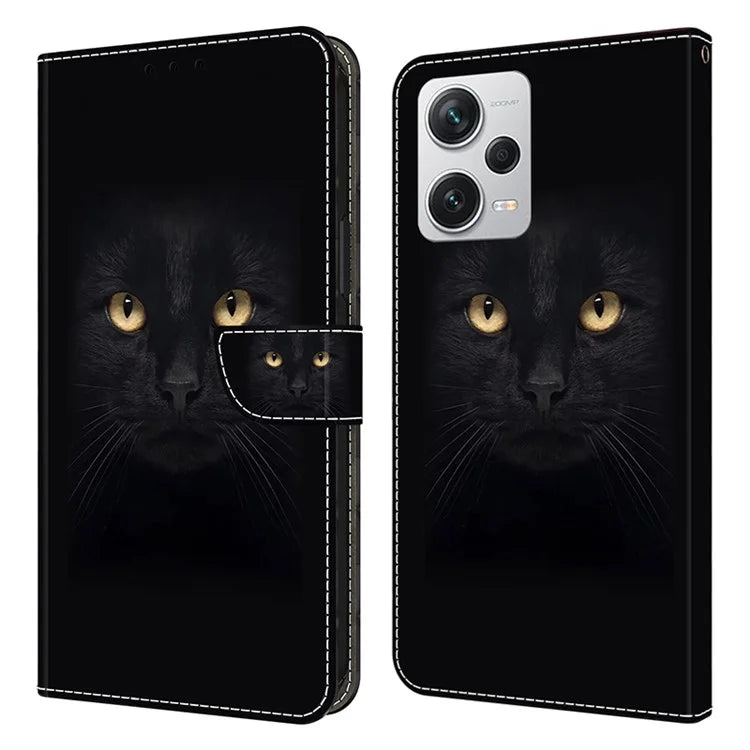 Wallet Phone Case for Xiaomi Redmi Note 12 Pro+ 5G Case Pattern Printing Leather Flip Cover