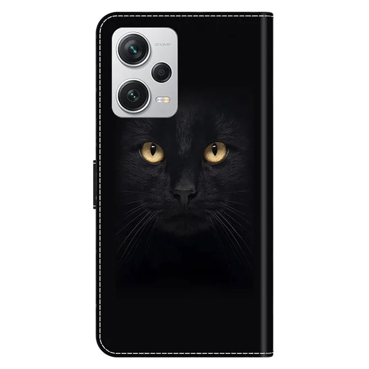 Wallet Phone Case for Xiaomi Redmi Note 12 Pro+ 5G Case Pattern Printing Leather Flip Cover