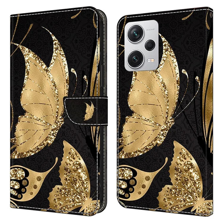 Wallet Phone Case for Xiaomi Redmi Note 12 Pro+ 5G Case Pattern Printing Leather Flip Cover