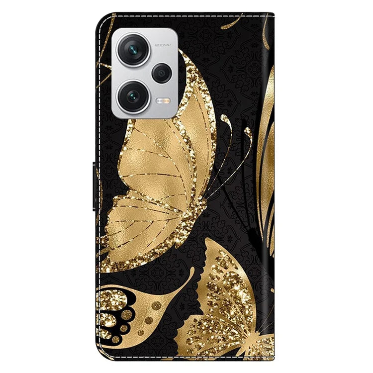 Wallet Phone Case for Xiaomi Redmi Note 12 Pro+ 5G Case Pattern Printing Leather Flip Cover