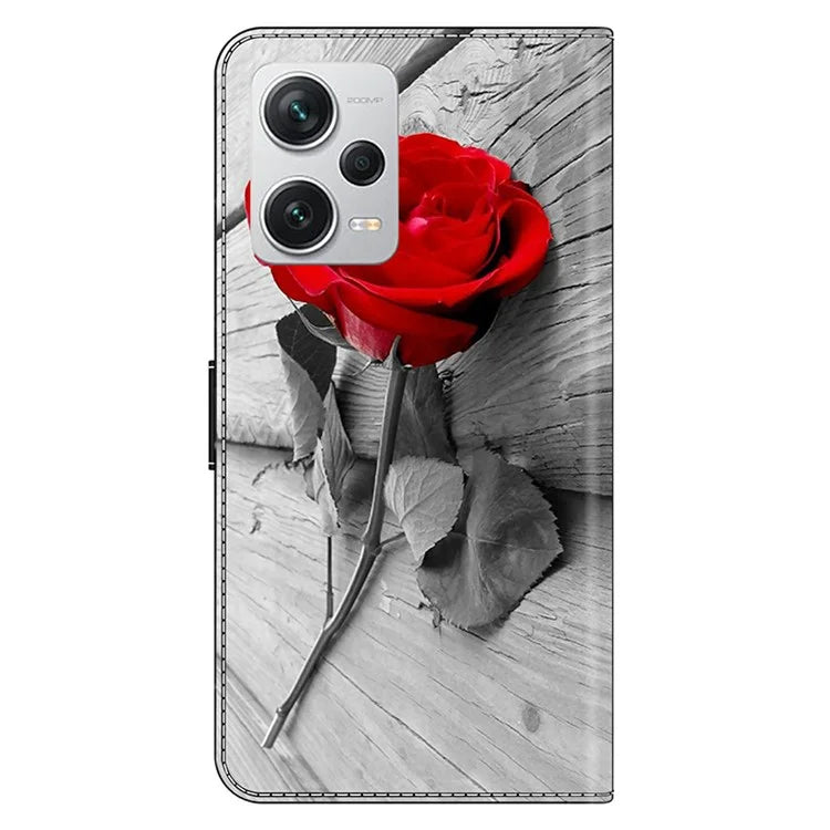 Wallet Phone Case for Xiaomi Redmi Note 12 Pro+ 5G Case Pattern Printing Leather Flip Cover