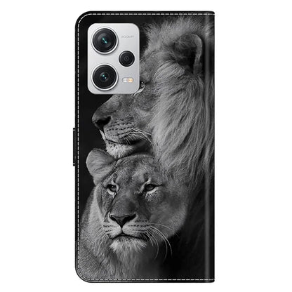 Wallet Phone Case for Xiaomi Redmi Note 12 Pro+ 5G Case Pattern Printing Leather Flip Cover