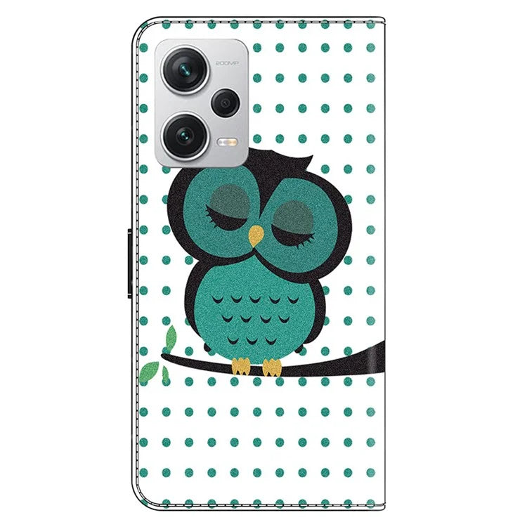Wallet Phone Case for Xiaomi Redmi Note 12 Pro+ 5G Case Pattern Printing Leather Flip Cover