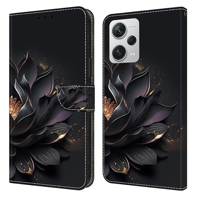 Wallet Phone Case for Xiaomi Redmi Note 12 Pro+ 5G Case Pattern Printing Leather Flip Cover