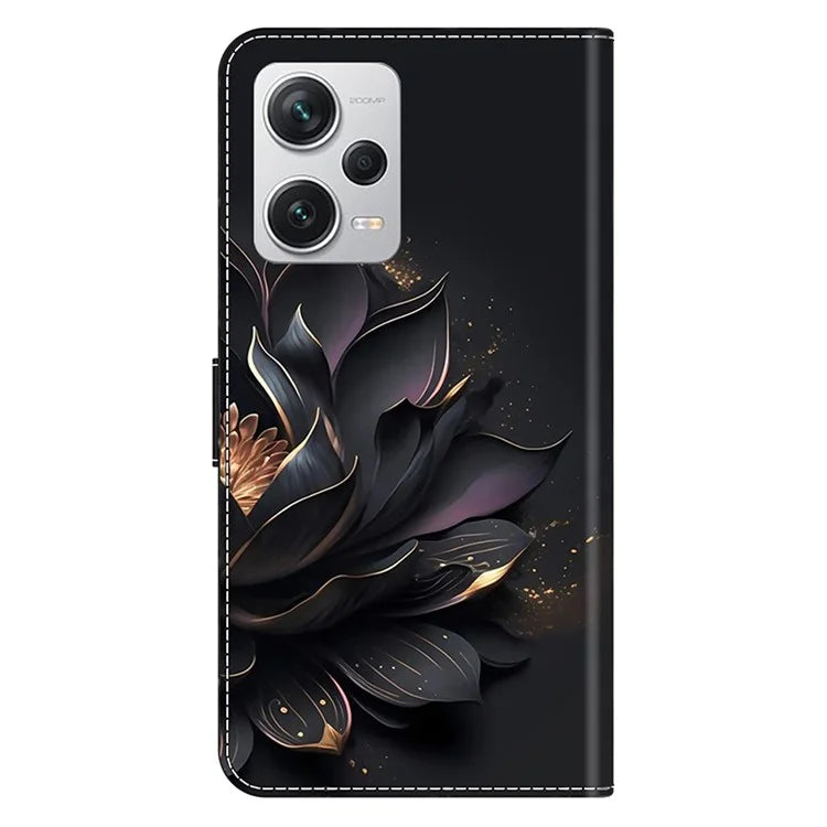 Wallet Phone Case for Xiaomi Redmi Note 12 Pro+ 5G Case Pattern Printing Leather Flip Cover
