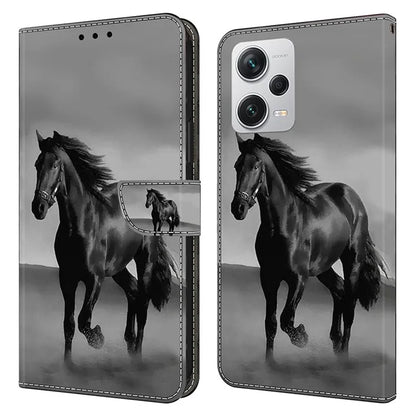 Wallet Phone Case for Xiaomi Redmi Note 12 Pro+ 5G Case Pattern Printing Leather Flip Cover