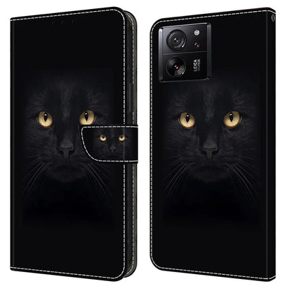 Protective Phone Cover for Xiaomi 13T Pro / 13T Case Pattern Printing Leather Wallet Case