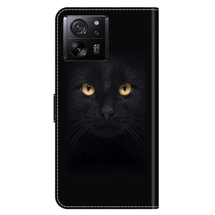 Protective Phone Cover for Xiaomi 13T Pro / 13T Case Pattern Printing Leather Wallet Case