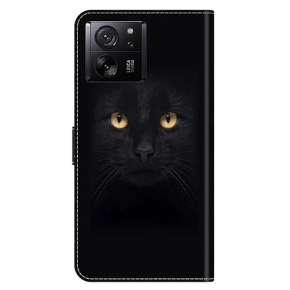 Protective Phone Cover for Xiaomi 13T Pro / 13T Case Pattern Printing Leather Wallet Case