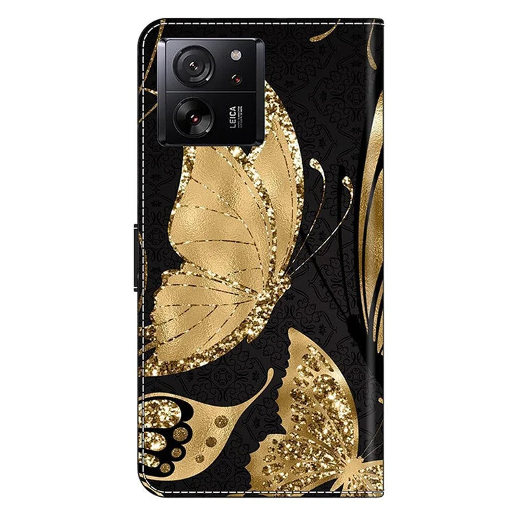 Protective Phone Cover for Xiaomi 13T Pro / 13T Case Pattern Printing Leather Wallet Case