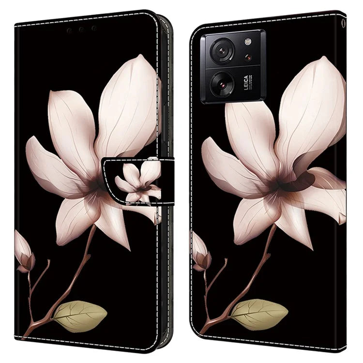 Protective Phone Cover for Xiaomi 13T Pro / 13T Case Pattern Printing Leather Wallet Case