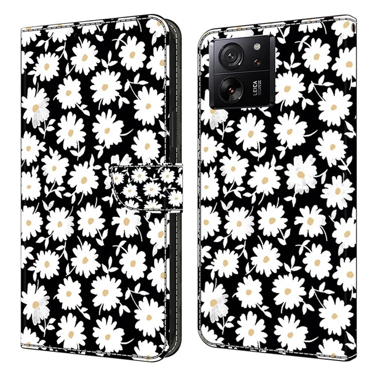 Protective Phone Cover for Xiaomi 13T Pro / 13T Case Pattern Printing Leather Wallet Case