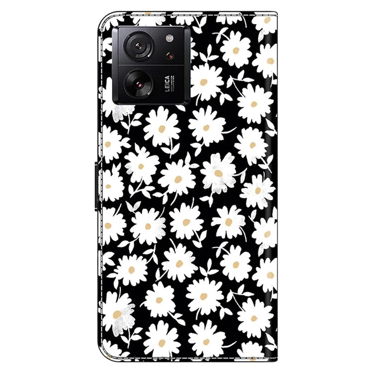 Protective Phone Cover for Xiaomi 13T Pro / 13T Case Pattern Printing Leather Wallet Case