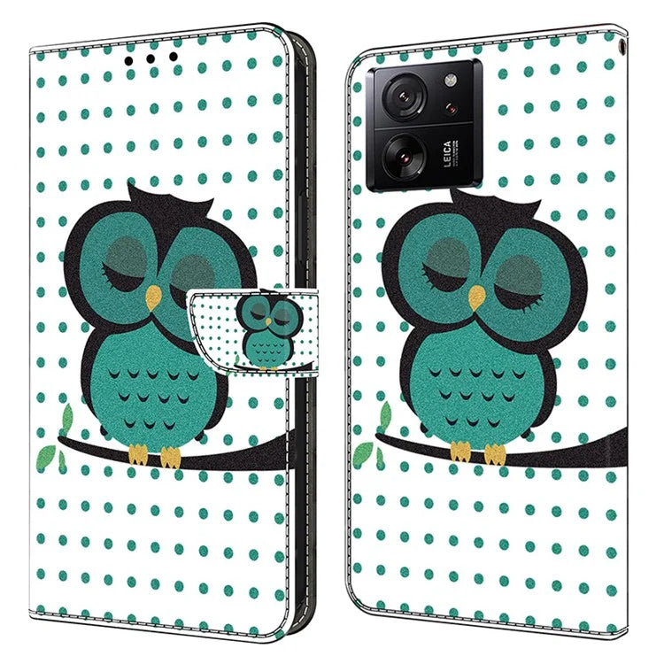 Protective Phone Cover for Xiaomi 13T Pro / 13T Case Pattern Printing Leather Wallet Case
