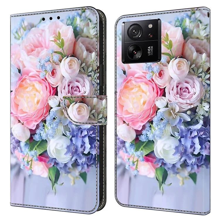 Protective Phone Cover for Xiaomi 13T Pro / 13T Case Pattern Printing Leather Wallet Case