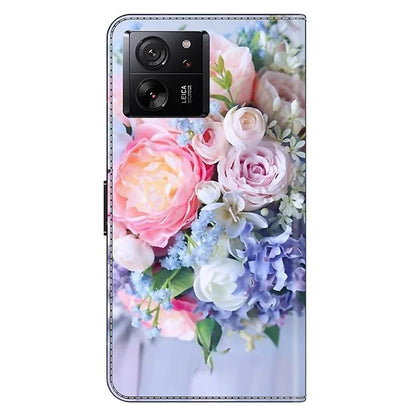 Protective Phone Cover for Xiaomi 13T Pro / 13T Case Pattern Printing Leather Wallet Case