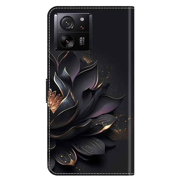 Protective Phone Cover for Xiaomi 13T Pro / 13T Case Pattern Printing Leather Wallet Case