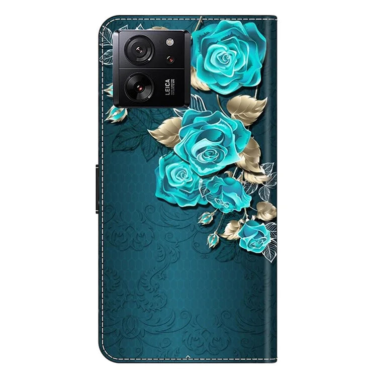 Protective Phone Cover for Xiaomi 13T Pro / 13T Case Pattern Printing Leather Wallet Case