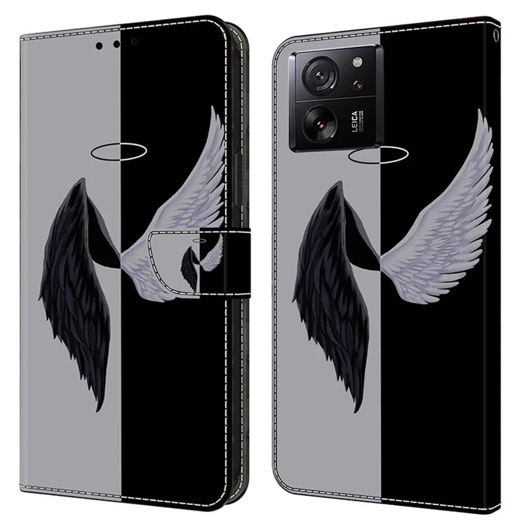 Protective Phone Cover for Xiaomi 13T Pro / 13T Case Pattern Printing Leather Wallet Case