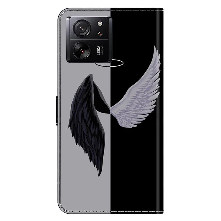 Protective Phone Cover for Xiaomi 13T Pro / 13T Case Pattern Printing Leather Wallet Case