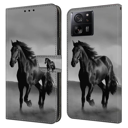 Protective Phone Cover for Xiaomi 13T Pro / 13T Case Pattern Printing Leather Wallet Case